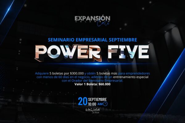POWER FIVE SEMINARIO EMPRESARIAL SEPTIEMBRE - CALI